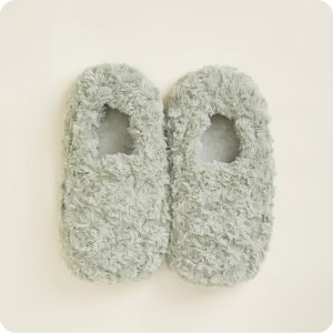 Curly Sage Green Slippers Warmies®