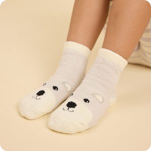 Marshmallow Bear No-Slip Socks